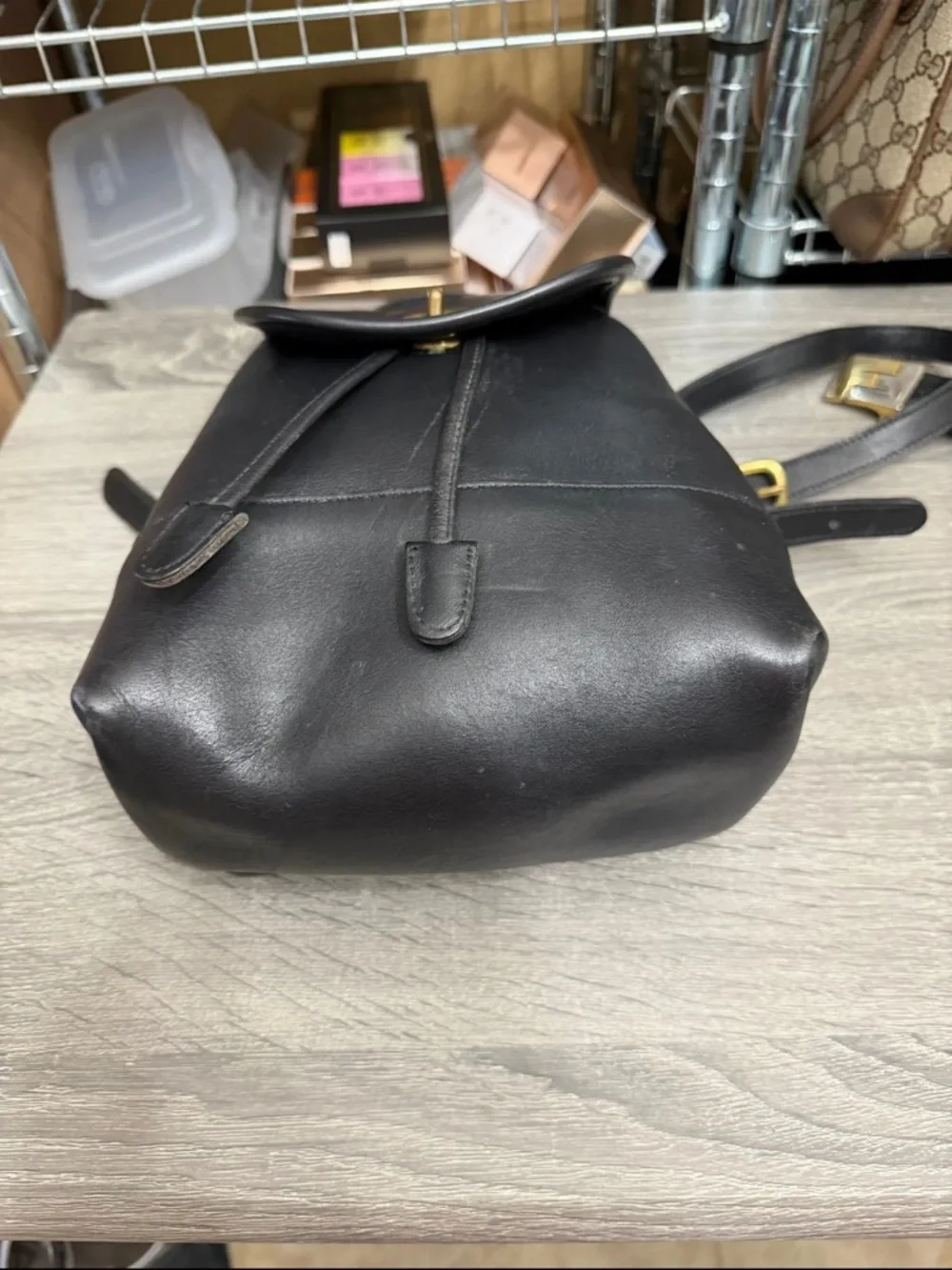 Coach Vintage Mini Leather Backpack in Black - Picture 2 of 8